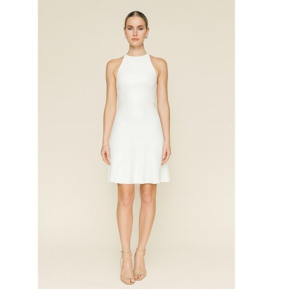 Derek Lam Serenity Sequin Mini Dress 4 White NEW - Picture 1 of 9